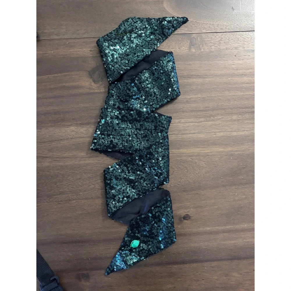 Kurt‎ Geiger Green Sequin Skinny Scarf